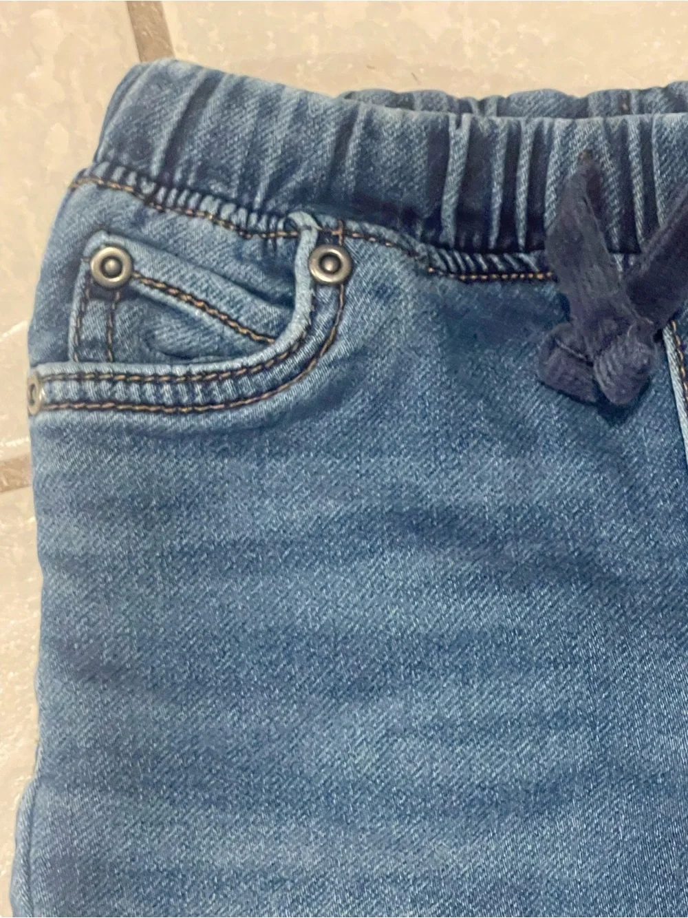 Carter's Kids Dark Blue Elastic Waist Jogger Jeans Size 24m